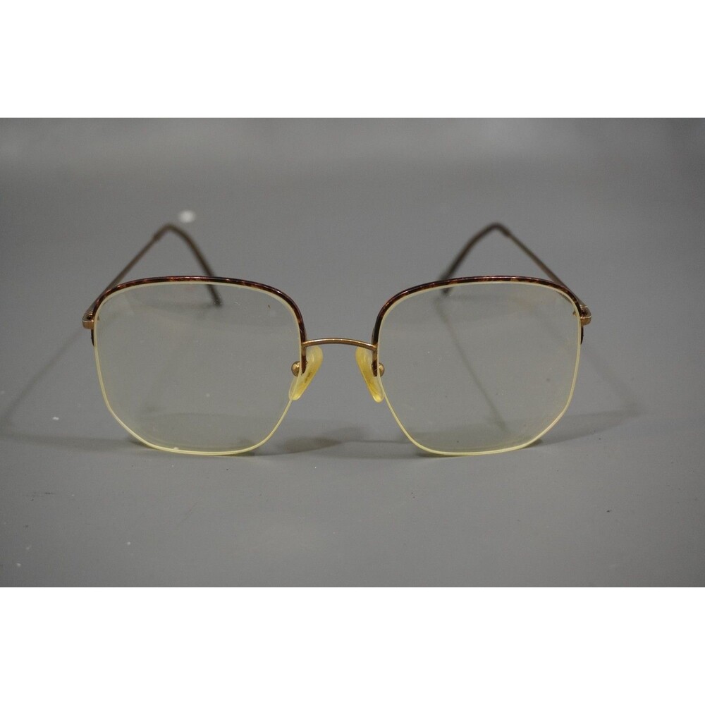 Vintage LOGO PARIS 120 Eyeglasses Frame France Gold Tone Tortoise 54-19-145
